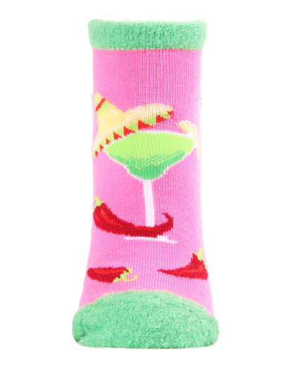 Te Amo Tequila Low-Cut Non-Skid Socks : Color: Sangria
