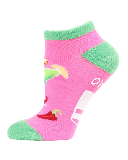 Te Amo Tequila Low-Cut Non-Skid Socks : Color: Sangria