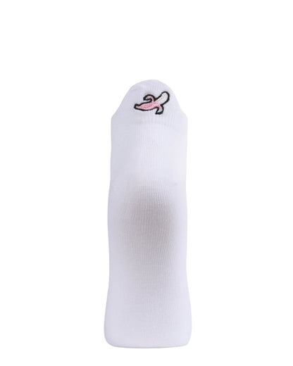 Women's Lemon & Banana Low-Cut Tab Socks : Color: White