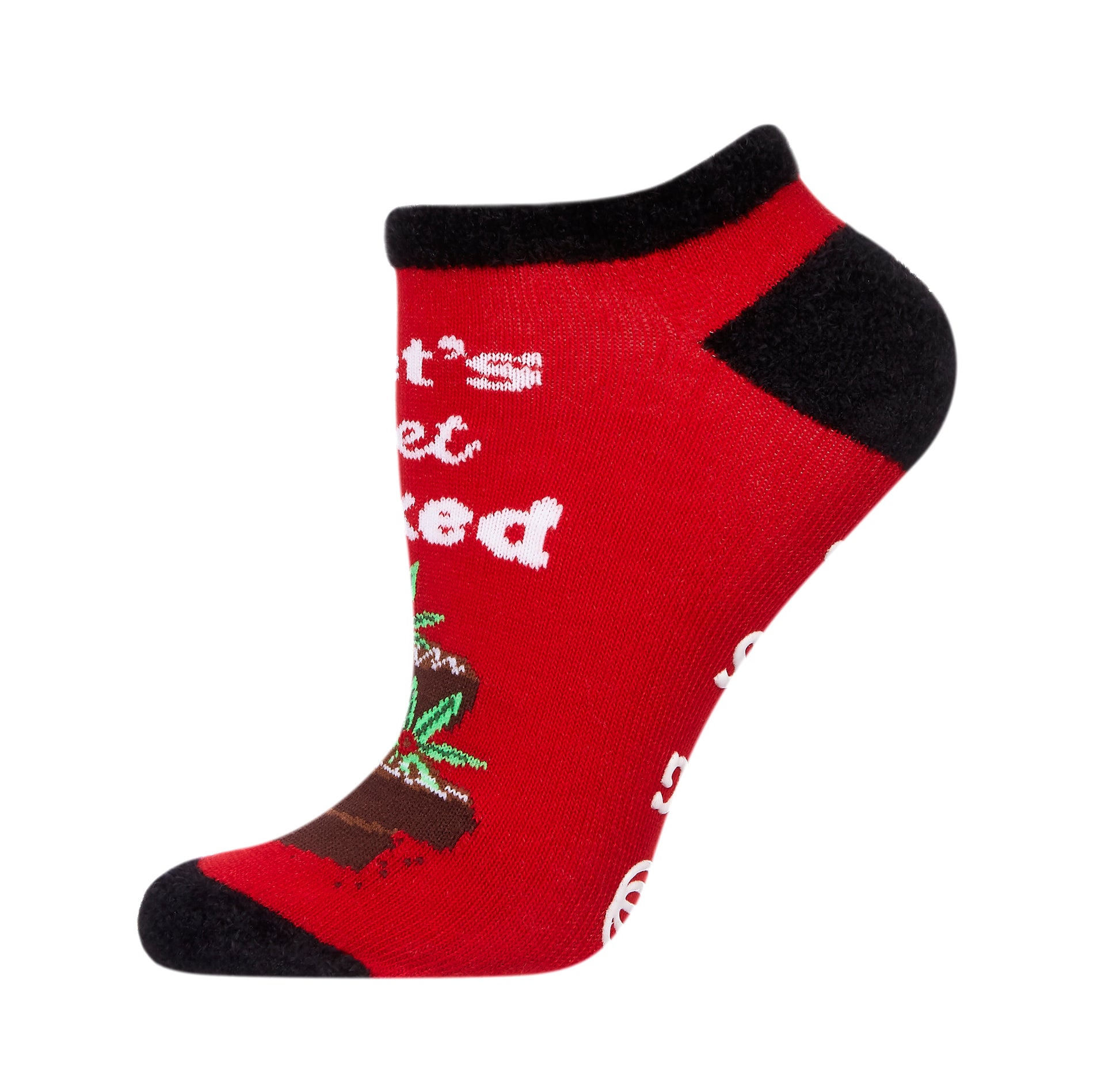 Women's Merry & Baked Low-Cut Non-Skid Socks : Color: Red