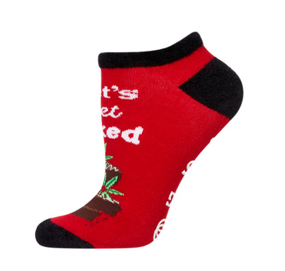 Women's Merry & Baked Low-Cut Non-Skid Socks : Color: Red