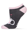 Women's Coffee Drinker Low-Cut Non-Skid Socks : Color: Dark Gray Heather