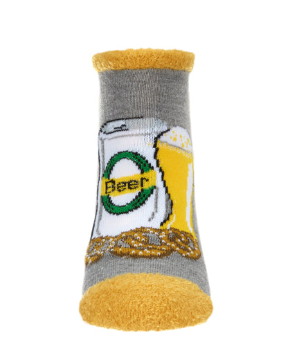 Women's I Give Into Beer Pressure Low-Cut Non-Skid Socks : Color: Medium Gray Heather