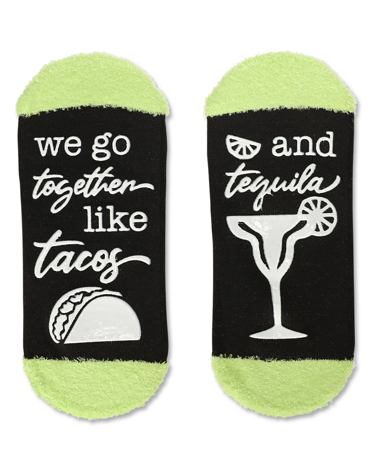 Women's Tequila N Tacos Low Cut Non-Skid Socks : Color: Black