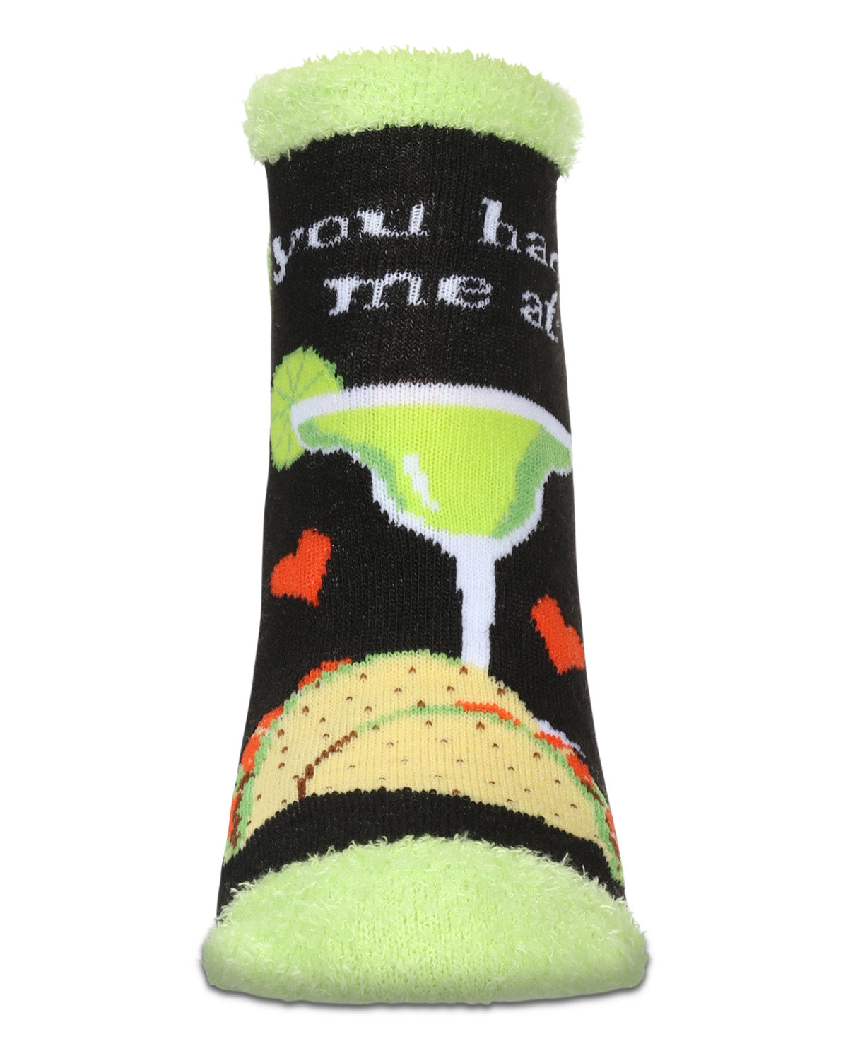 Women's Tequila N Tacos Low Cut Non-Skid Socks : Color: Black