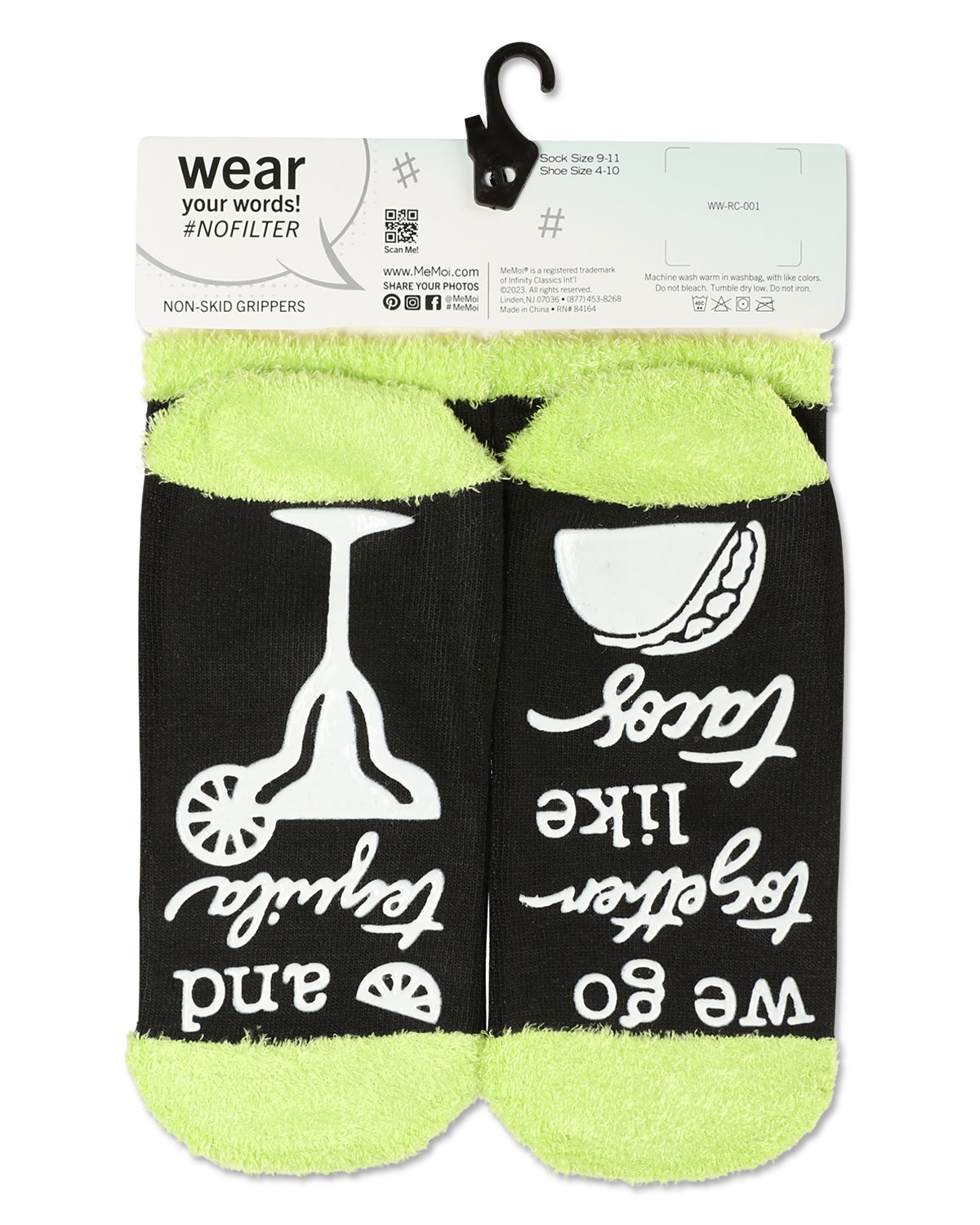 Women's Tequila N Tacos Low Cut Non-Skid Socks : Color: Black