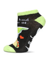 Women's Tequila N Tacos Low Cut Non-Skid Socks : Color: Black