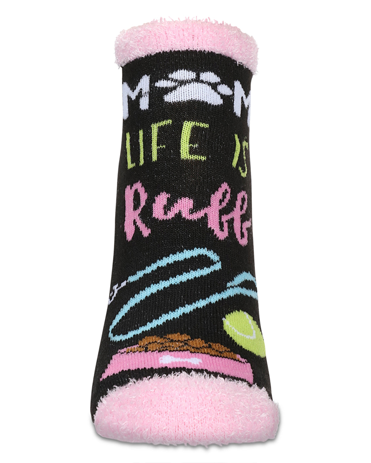 Women's Dog Mom Life Low-Cut Non-Skid Socks : Color: Black