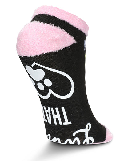 Women's Dog Mom Life Low-Cut Non-Skid Socks : Color: Black