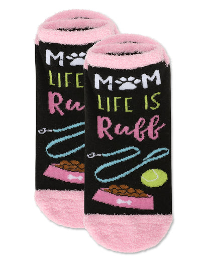 Women's Dog Mom Life Low-Cut Non-Skid Socks : Color: Black