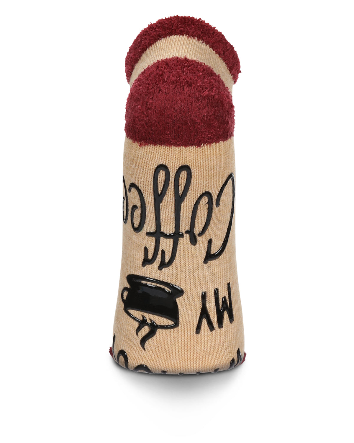 Women's Coffee Witch Low-Cut Non-Skid Socks : Color: Oatmeal Heather