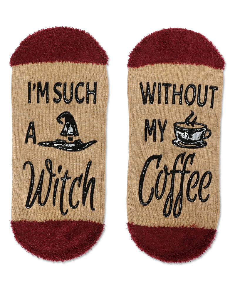 Women's Coffee Witch Low-Cut Non-Skid Socks