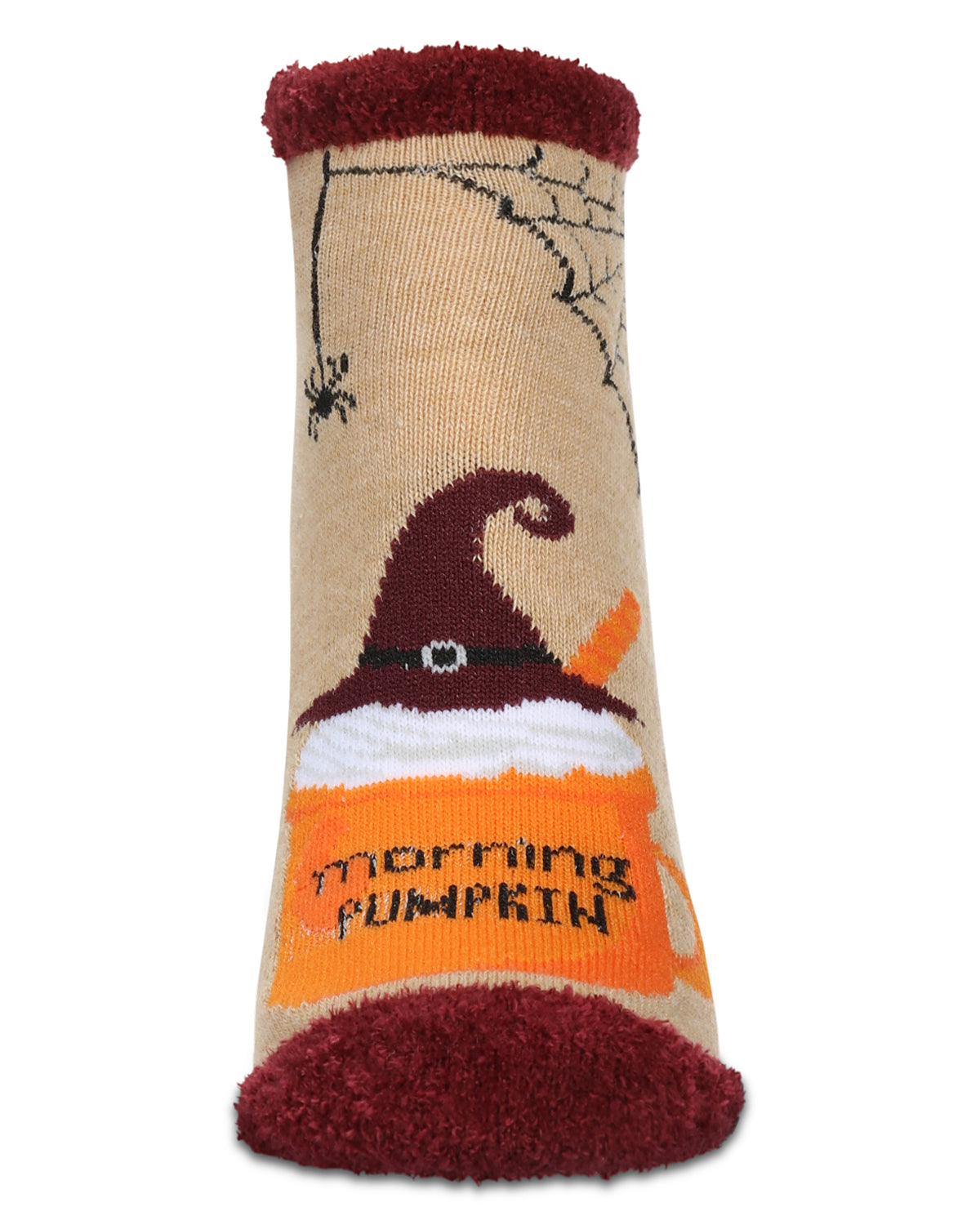 Women's Coffee Witch Low-Cut Non-Skid Socks : Color: Oatmeal Heather