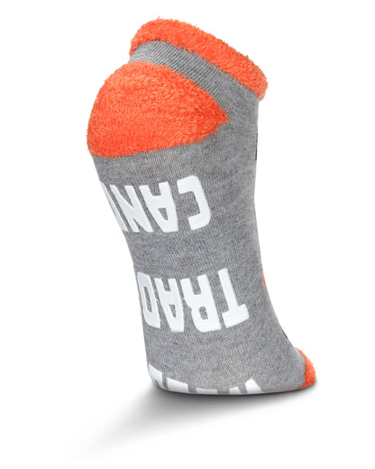 Women's Let's Get Smashed Low-Cut Non-Skid Socks : Color: Med Gray Heather
