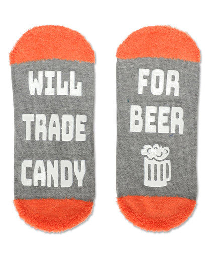 Women's Let's Get Smashed Low-Cut Non-Skid Socks : Color: Med Gray Heather