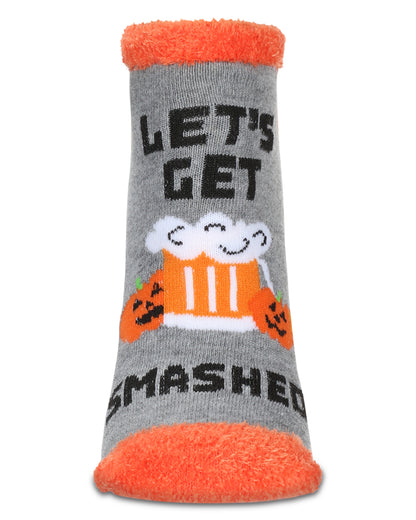 Women's Let's Get Smashed Low-Cut Non-Skid Socks : Color: Med Gray Heather