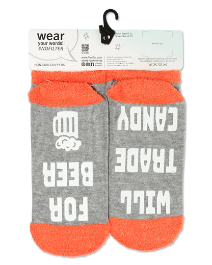 Women's Let's Get Smashed Low-Cut Non-Skid Socks : Color: Med Gray Heather