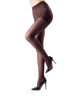 Satin Sheer Control Top Pantyhose with Shadow Toe 2 Pack