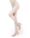 Shimmer Sheer Control Top Pantyhose : Color: Silver