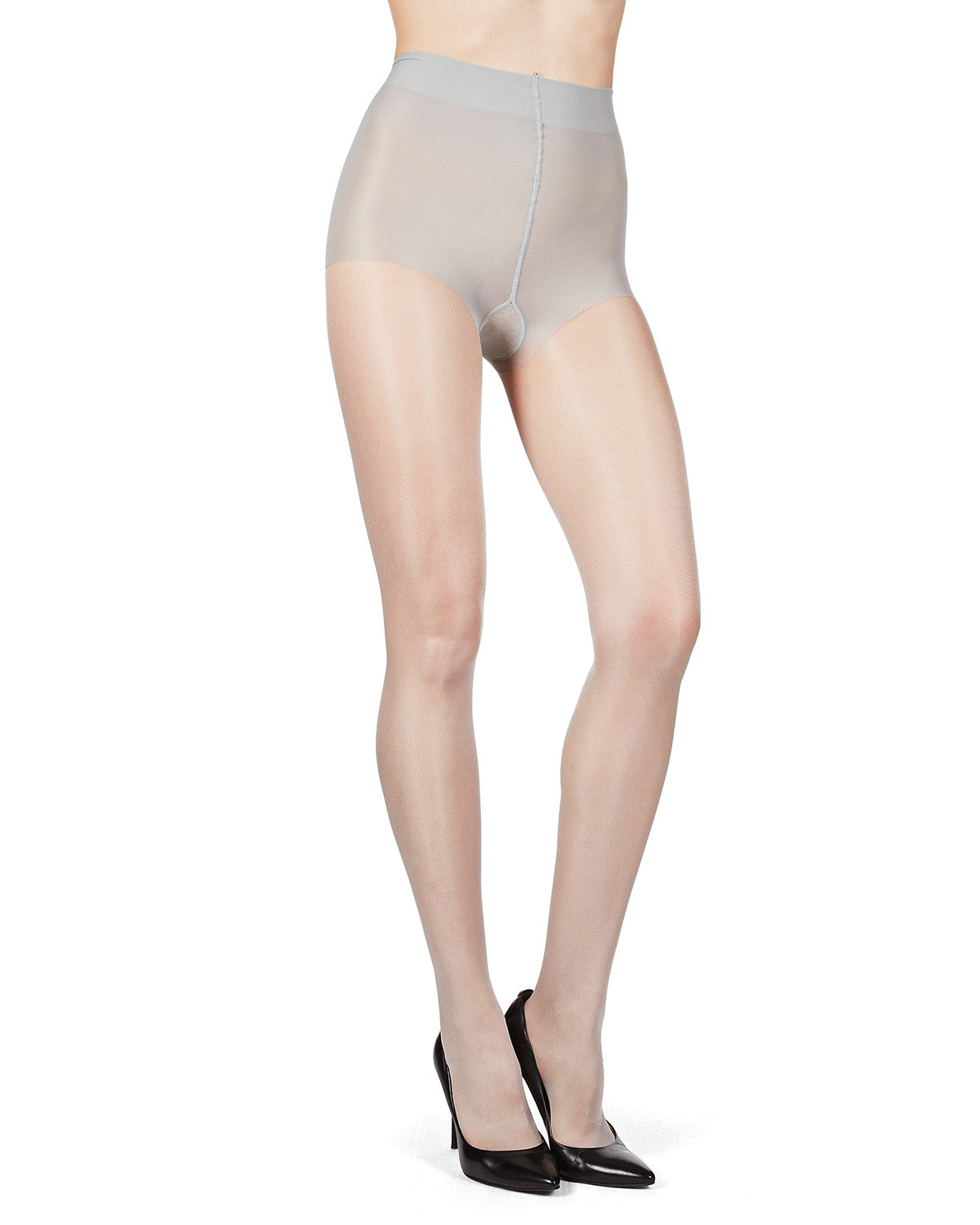 Shimmer Sheer Control Top Pantyhose : Color: Silver