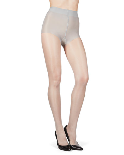 Shimmer Sheer Control Top Pantyhose : Color: Silver