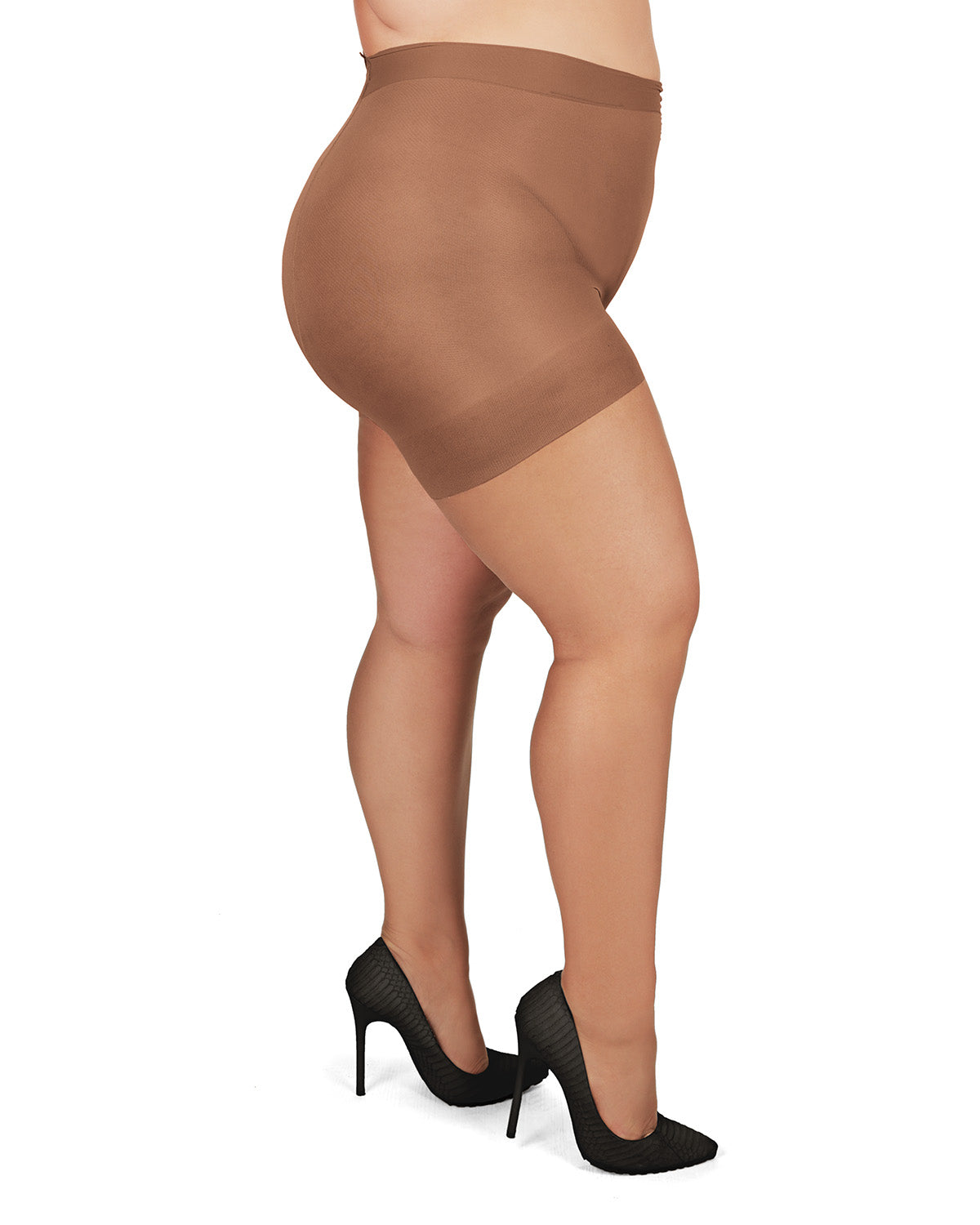 Plus Size Curvy Ultra Sheer Control Top Pantyhose : Color: Utopia