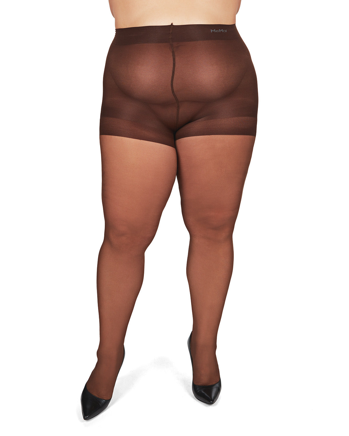 Women's Curvy All Day Sheer Control Top Pantyhose : Color: French Coffee