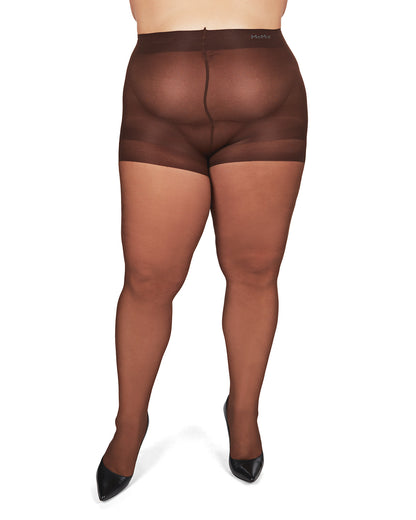 Women's Curvy All Day Sheer Control Top Pantyhose : Color: French Coffee