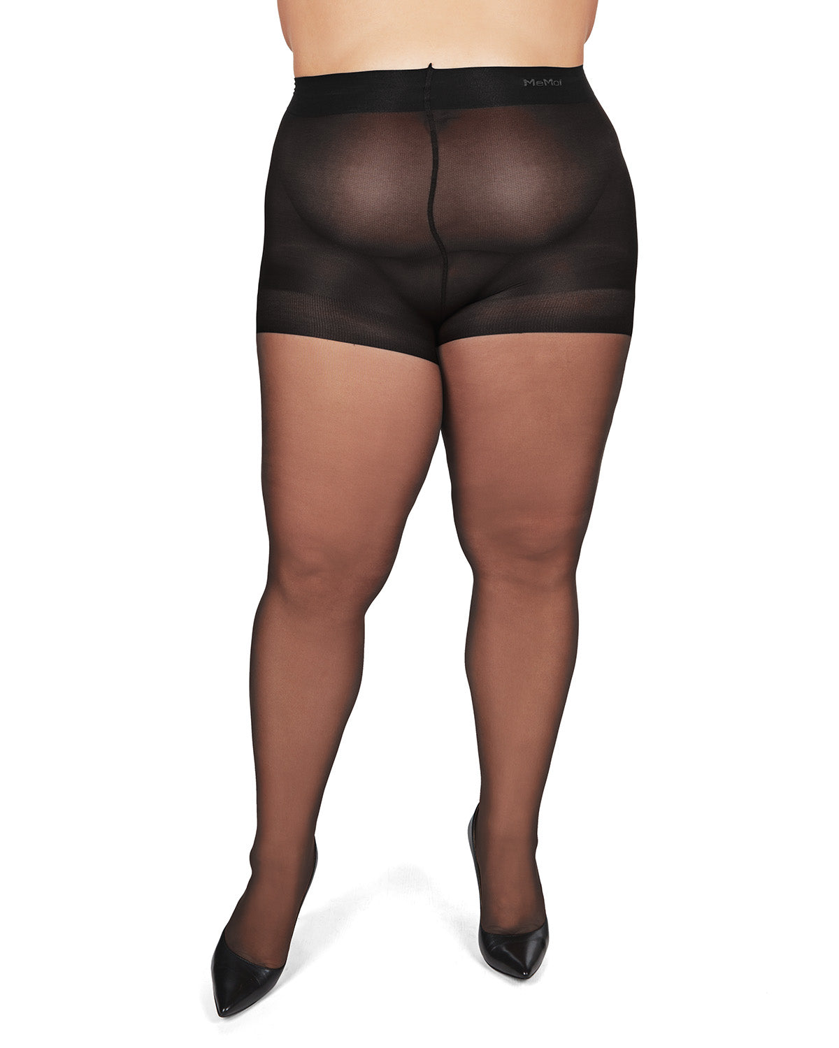 Women's Curvy All Day Sheer Control Top Pantyhose : Color: Jet Black