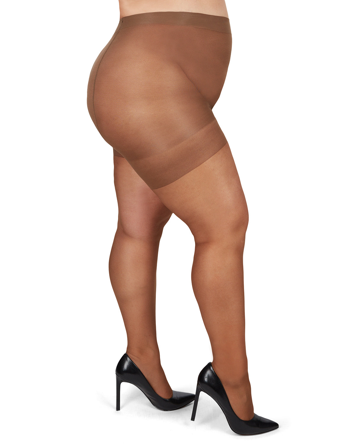 Plus Size Curvy Silky Sheer Control Top Pantyhose : Color: Utopia