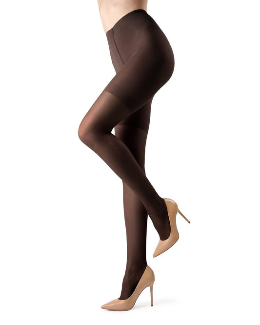 Crystal Sheer Shaper Control Top Tights : Color: Black