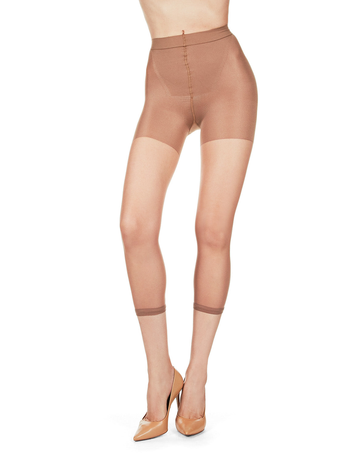 Sheer Footless Capri Shaper Tights : Color: Honey