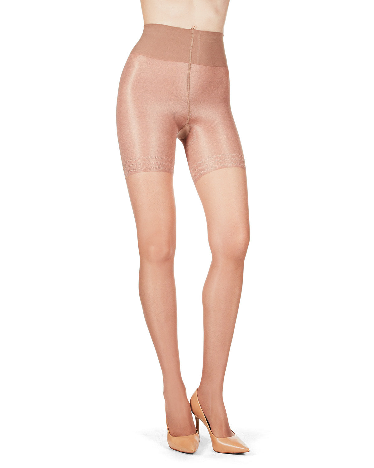 High-Waisted Body Slimming Pantyhose : Color: Honey