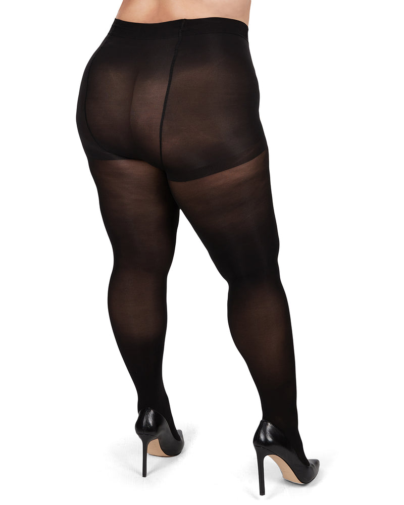 Womens Plus Size Opaque Tights 