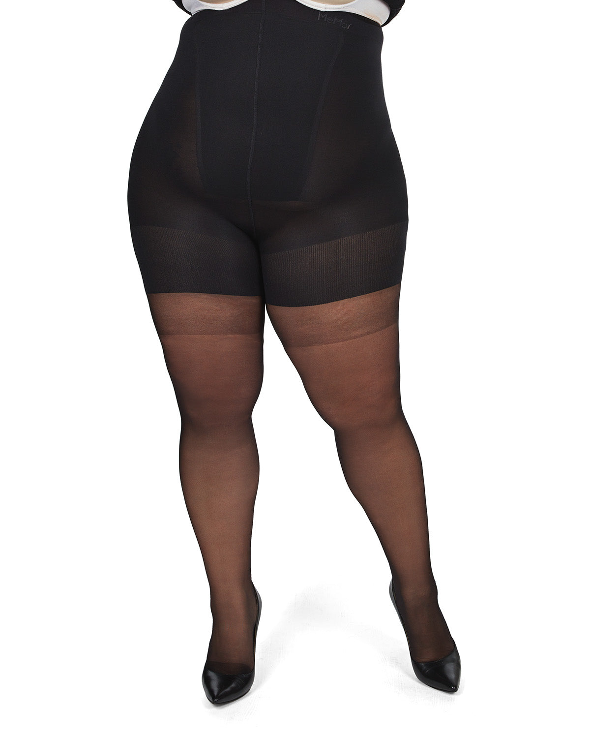 BodySmootHers High Waisted Super Shaper Sheer Tights : Color: Black