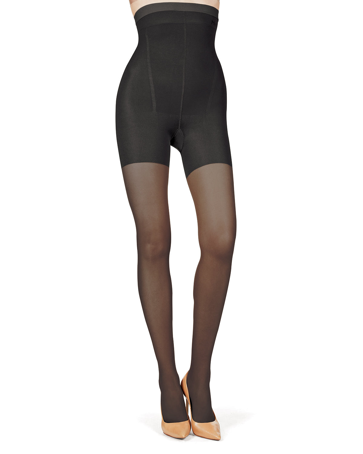 BodySmootHers High Waisted Super Shaper Sheer Tights : Color: Black