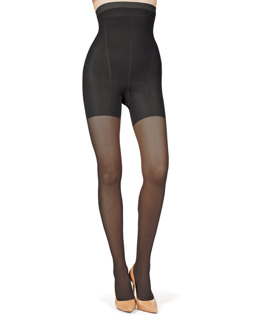 BodySmootHers High Waisted Super Shaper Sheer Tights : Color: Black