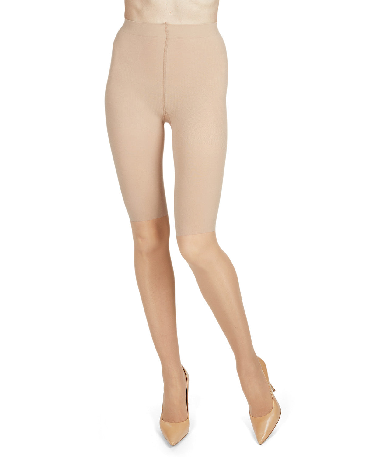 Half & Half Silky Sheer Pantyhose : Color: Nude