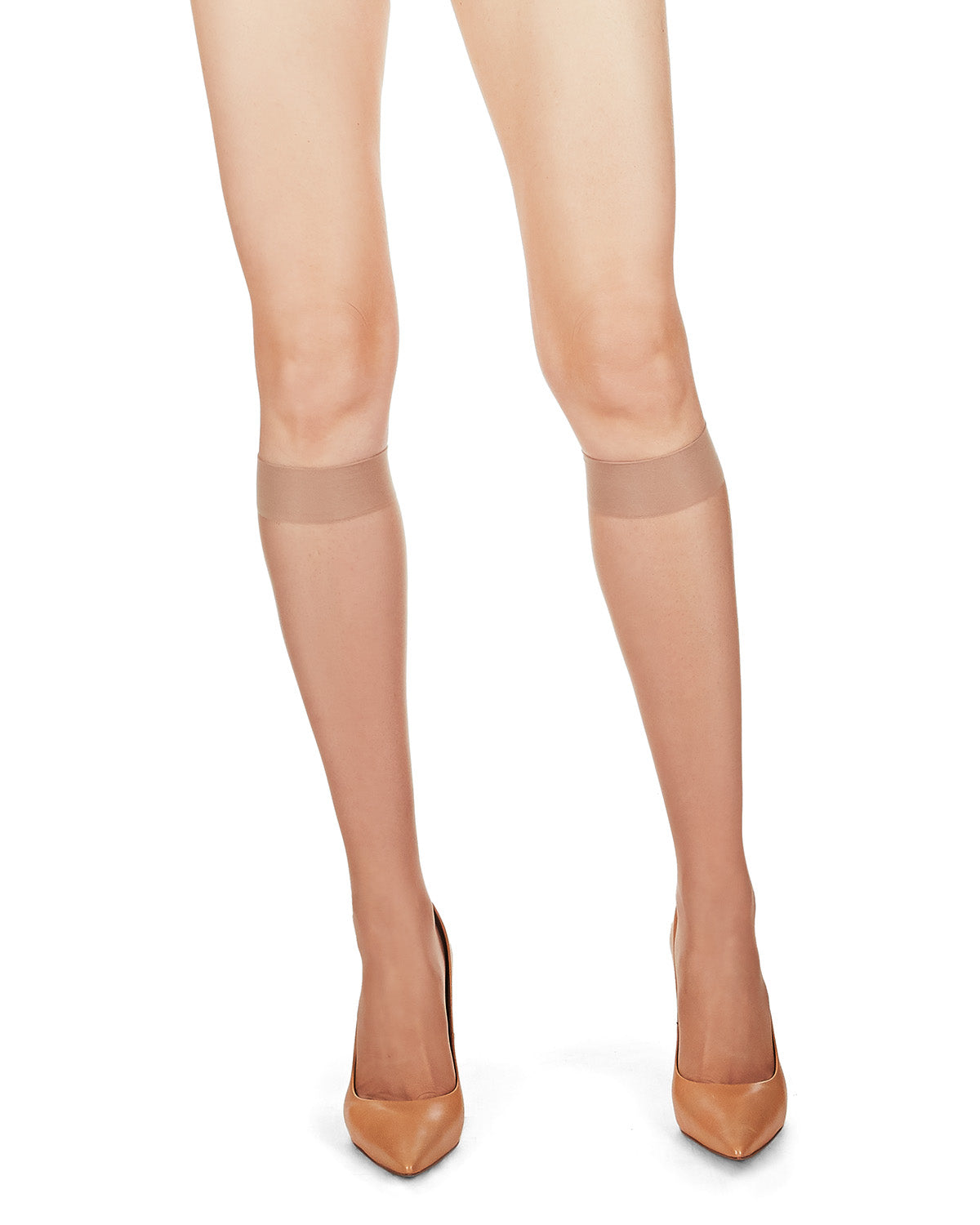 Women's Crystal Sheer Knee Highs : Color: Nude
