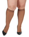 Women's 2 Pair Pack Ultra Sheer Plus Curvy Knee Highs : Color: Utopia
