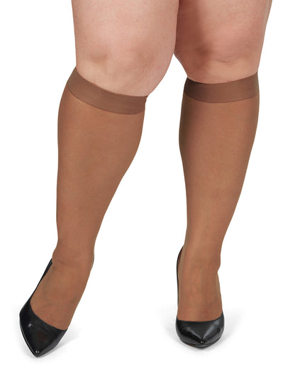 Women's 2 Pair Pack Energizing Curvy Knee Highs : Color: Utopia