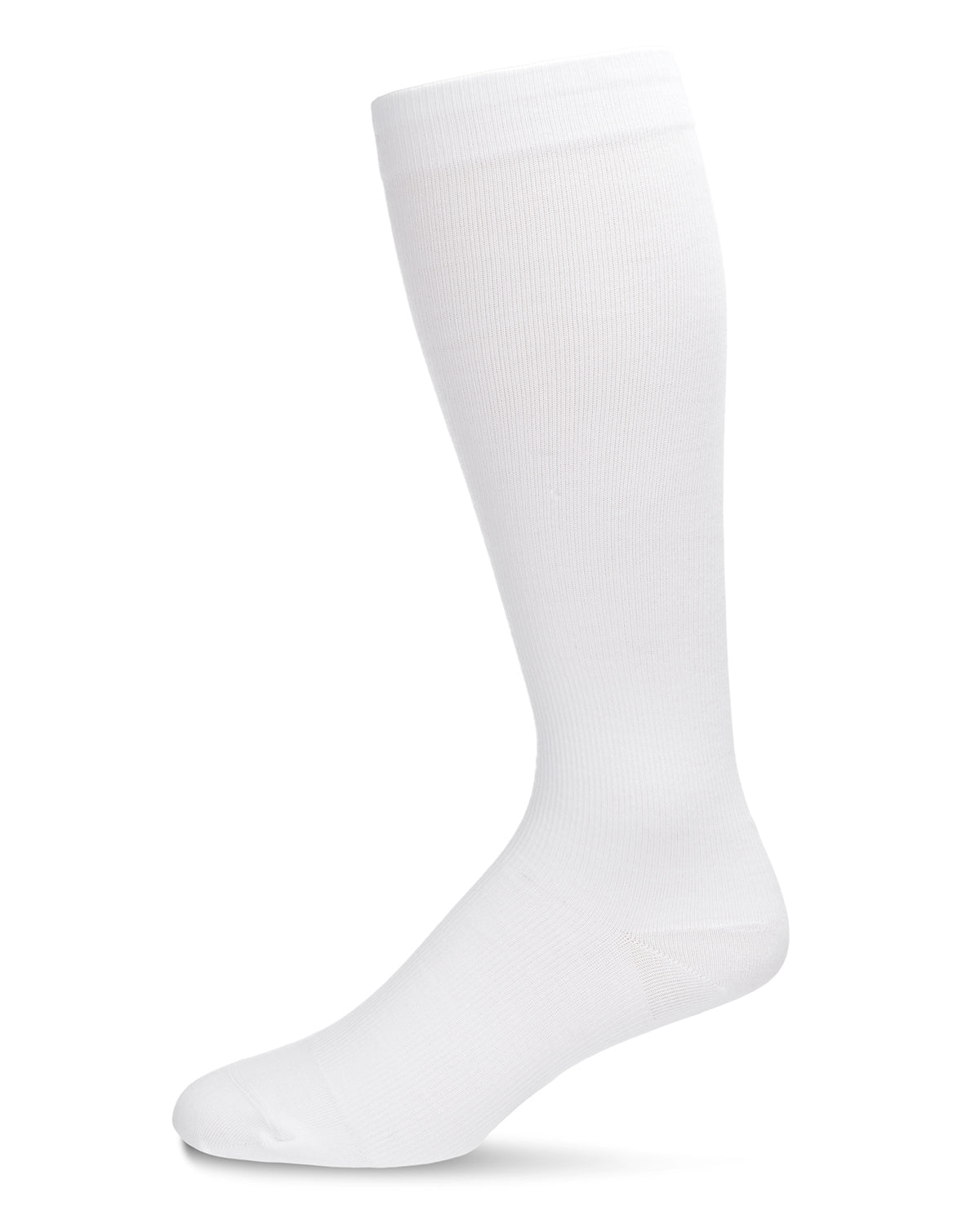 2 Pair Solid Cotton Blend Graduated Compression Socks : Color: Black-Black