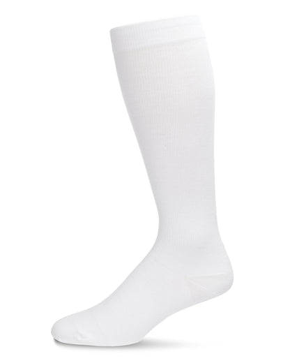 2 Pair Solid Cotton Blend Graduated Compression Socks : Color: Black-Black