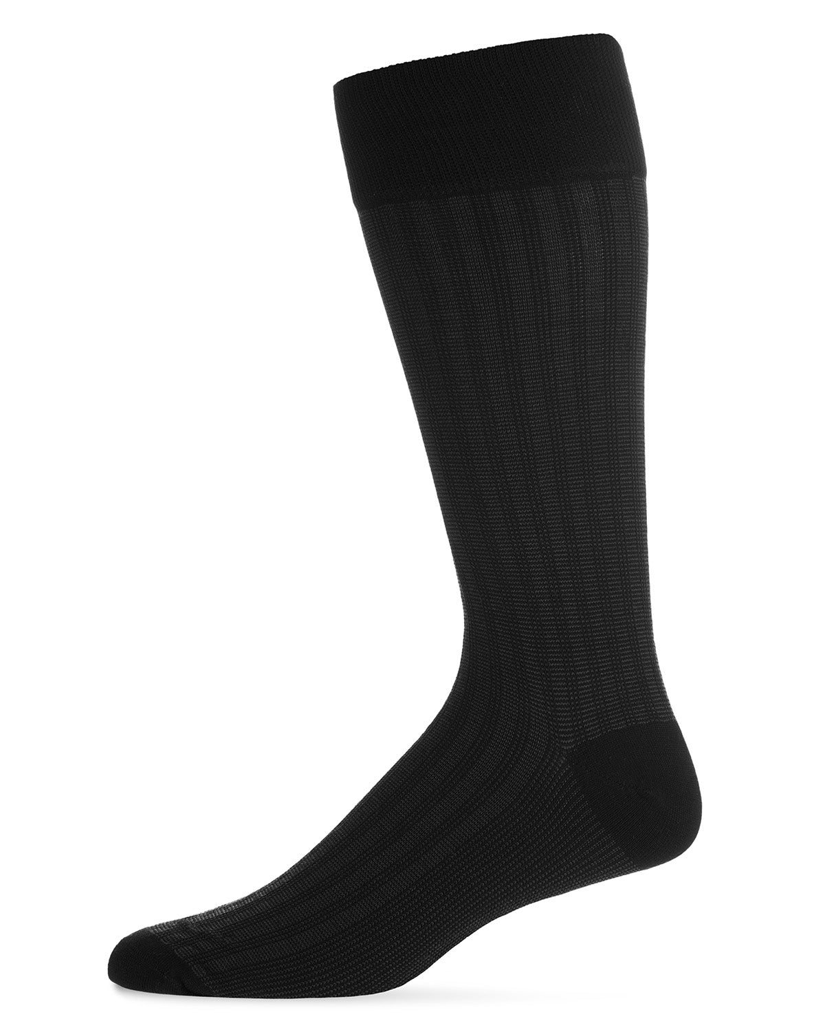 Men's 3 Pair Pack Assorted Mercerized Cotton Blend Crew Socks : Color: Black