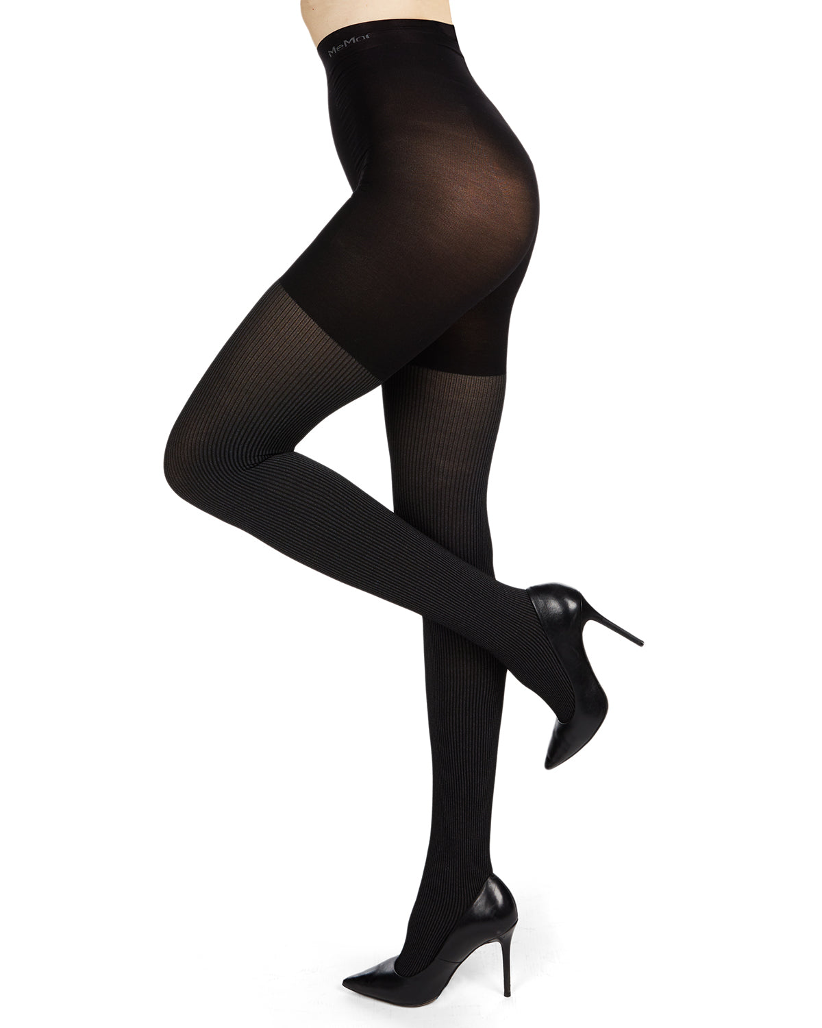 Women's BodySmootHers Pin Rib Shaper Tights : Color: Black