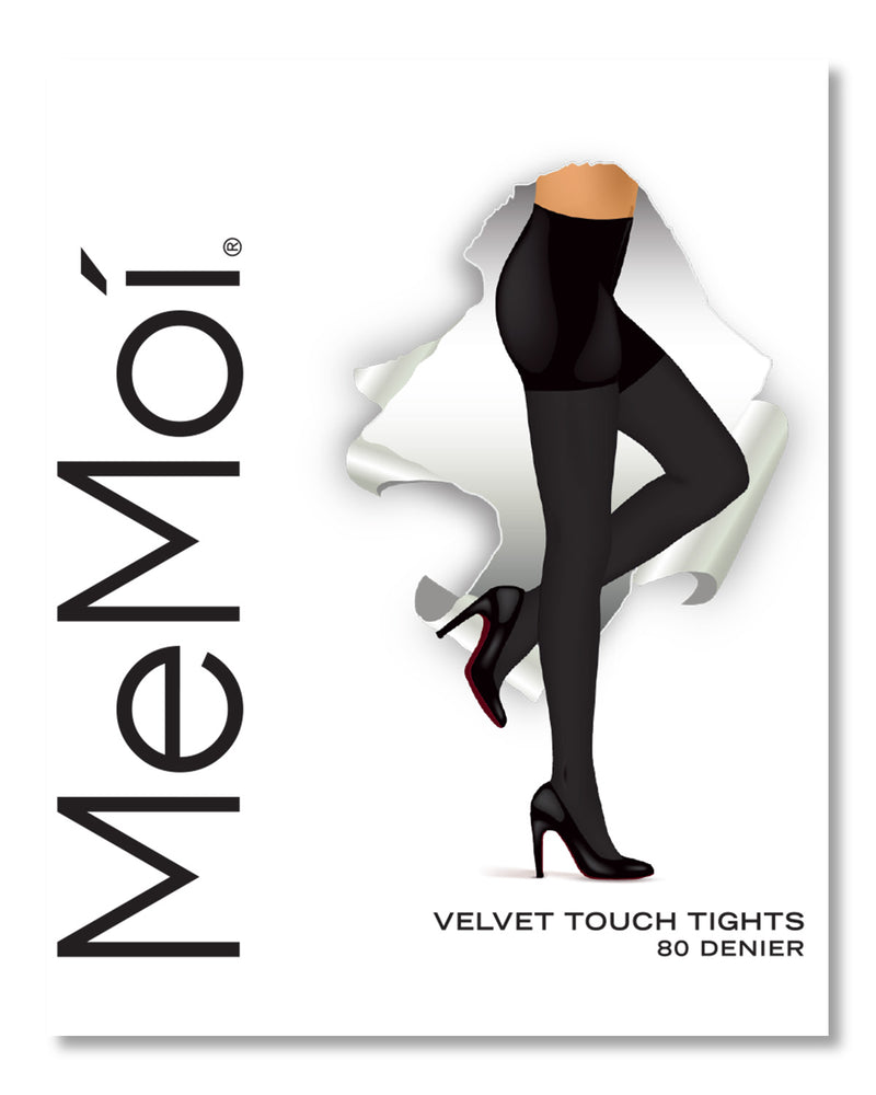 MeMoi Velvet Touch Control Top Tights