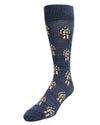 Robot Overlords Bamboo Blend Cartoon Men's Socks : Color: Navy Blazer