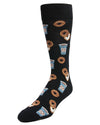 Men's Bagel Shop Bamboo Blend Men's Crew Socks : Color: Black