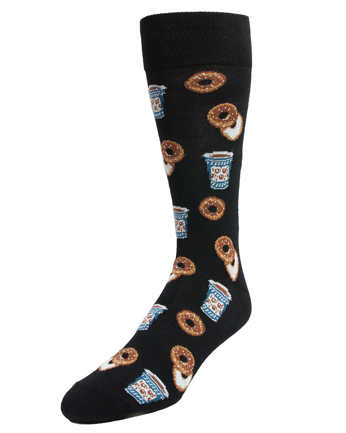 Men's Bagel Shop Bamboo Blend Men's Crew Socks : Color: Black
