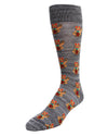 Lucky Cat Maneki-Neko Men's Bamboo Blend Crew Socks : Color: Asphalt